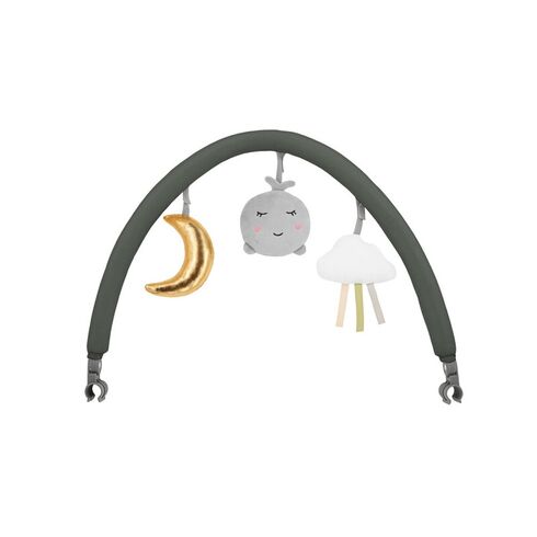 Patut pliabil cu doua nivele si masuta de infasat, 60x120 cm, Momi, Belove Plus - Green, Culoare: Verde inchis, Dimensiuni: 120x60,poza 6