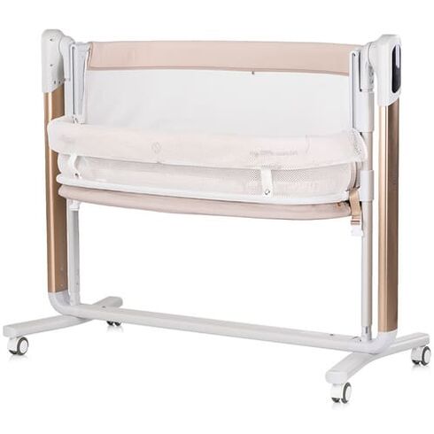 Leagan electric si patut pentru copii Chipolino Ultima cu laterala culisanta beige, Culoare: Bej,poza 3