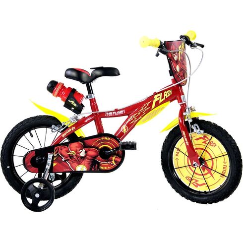 Bicicleta copii Dino Bikes 14" Flash, Culoare: Rosu/Negru, Dimensiuni: 14 inch