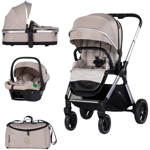 Carucior Chipolino Euphoria 3 in 1 latte, Culoare: Crem, Model: 3 in 1