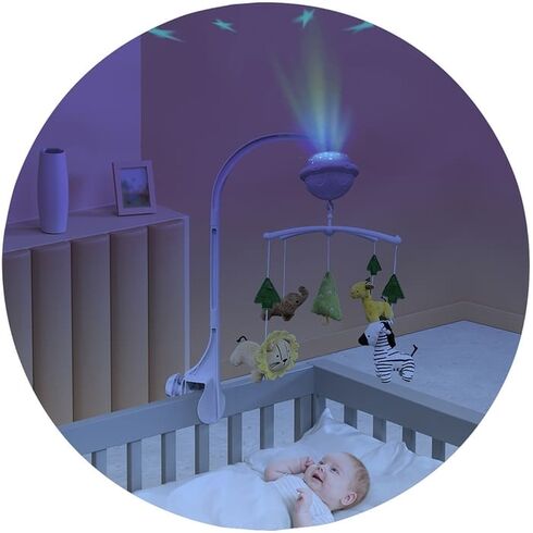 Carusel muzical pentru patut cu proiector Chipolino Jungle,poza 2