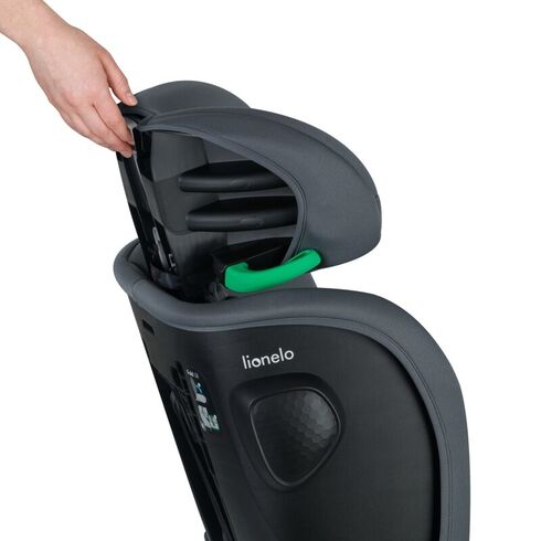 Scaun auto pliabil, Lionelo, Nelly, i-Size, 76- 150 cm, Gri, Culoare: Gri, Grupa: 9-36kg (9 luni - 12 ani),poza 7