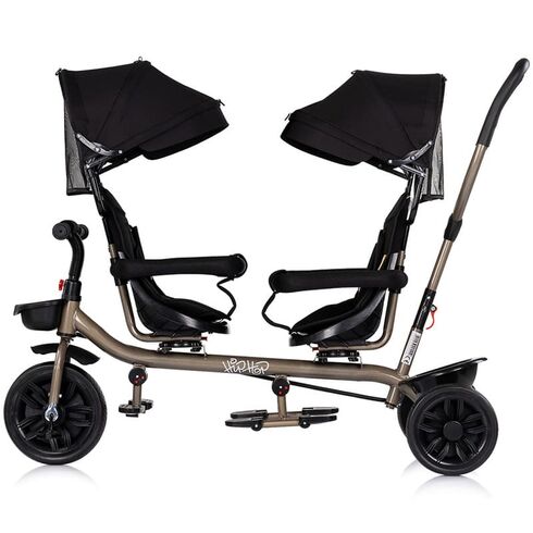 Tricicleta gemeni Chipolino Hip Hop noir, Culoare: Negru,poza 3