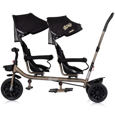 Tricicleta gemeni Chipolino Hip Hop noir, Culoare: Negru,poza 4