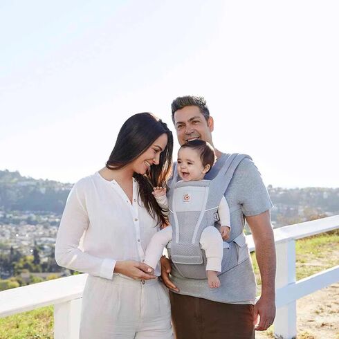 Marsupiu Alta Hip Ergobaby, 4 luni - 4 ani , 5.5-20.4 kg, Pearl Grey, Culoare: Gri deschis,poza 6