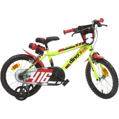 Bicicleta copii Dino Bikes 16" 416 galben, Culoare: Galben, Dimensiuni: 16 inch