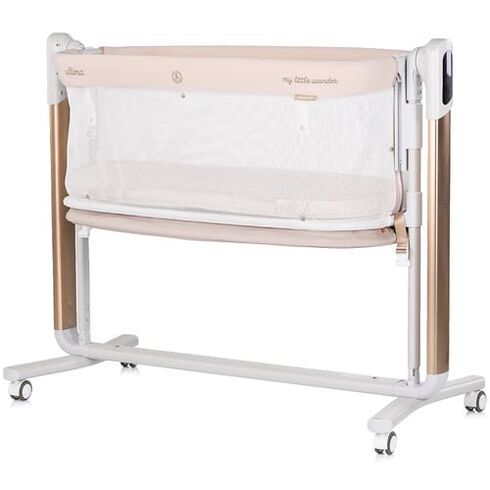 Leagan electric si patut pentru copii Chipolino Ultima cu laterala culisanta beige, Culoare: Bej,poza 2