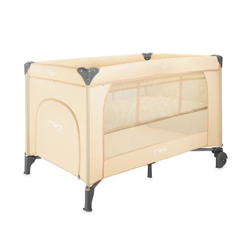 Patut pliabil cu doua nivele si masuta de infasat, 60x120 cm, Momi, Belove Plus -Beige, Culoare: Bej, Dimensiuni: 120x60,poza 3