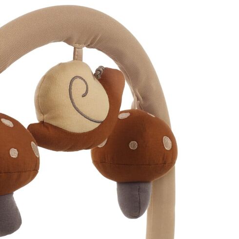 Balansoar, Jane, Fold, Pliabil, Bara de jucarii si spatar reglabil, Conform cu standardul european de siguranta EN 12790:2023, Sesame, Culoare: Crem,poza 2