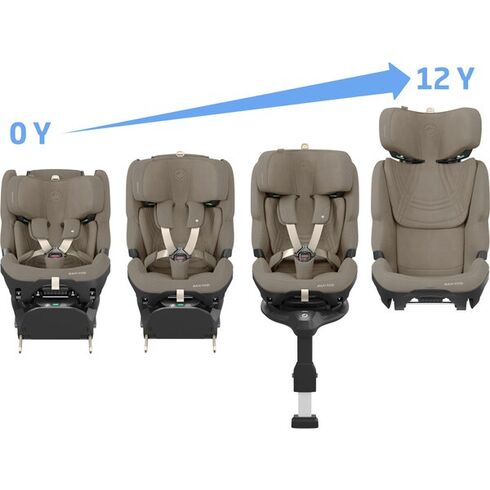 Scaun Auto Maxi-Cosi Pearl XL Slide Pro AUTHENTIC GRAPHITE, Culoare: Gri, Grupa: 0-36kg (0 luni - 12 ani),poza 2