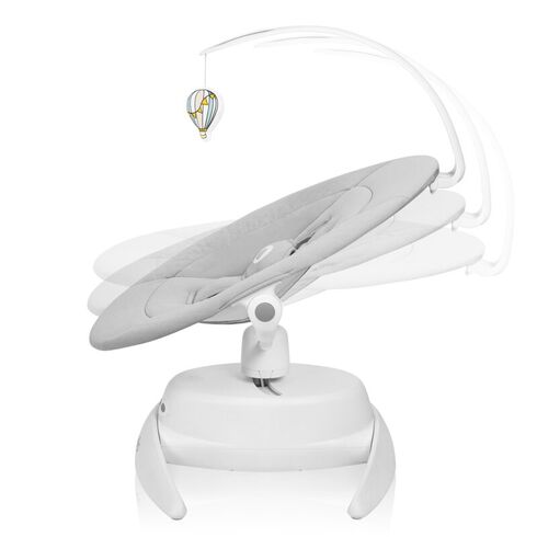 Balansoar, Lionelo, Iris, 2 in 1, Rotire 360 grade, Electric, Pana la 9 kg, Gri, Culoare: Gri,poza 4