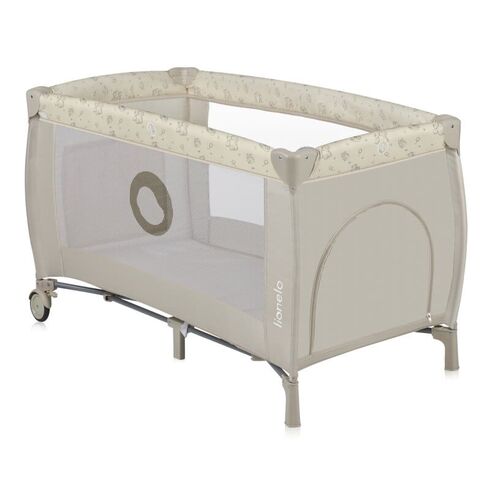 Patut pliant, Lionelo, Sven Plus, 120x60 cm, Cu doua nivele, Bej Latte, Culoare: Crem, Dimensiuni: 120x60,poza 6