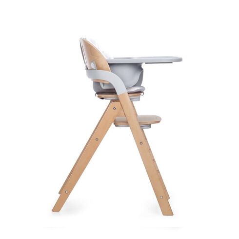 Scaun de masa multifunctional pliabil, Jane, Forest, De la 6 luni la adult, Din lemn fag, Greutate maxima 100 Kg, Mist, Culoare: Gri,poza 3