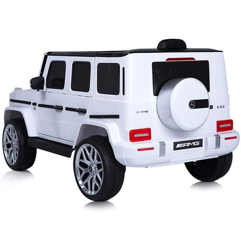 Masinuta electrica Chipolino SUV Mercedes AMG G63 cu scaun din piele si roti EVA White, Culoare: Alb, Capacitate acumulator: 12V,poza 5