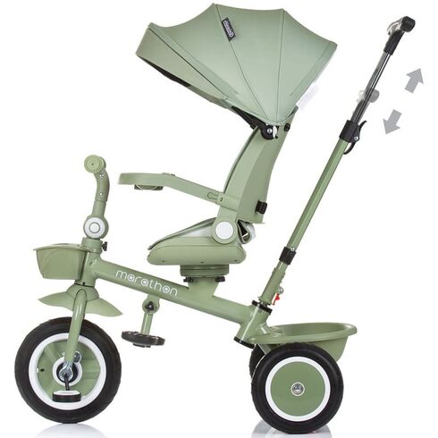 Tricicleta Chipolino Marathon pastel green, Culoare: Verde inchis,poza 3