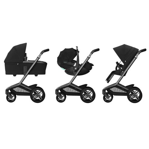 Carucior 2 in 1 Maxi-Cosi FAME TWILLIC BLACK, Culoare: Negru, Model: 2 in 1,poza 9