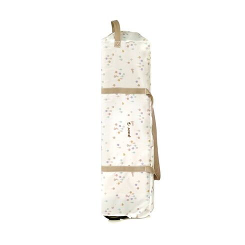 Patut pliant, Jane, Duo Level, Cu roti, Cu arcada cu jucarii, Geanta de transport, Cu doua nivele, Iris, Culoare: Bej, Dimensiuni: 120x60,poza 2