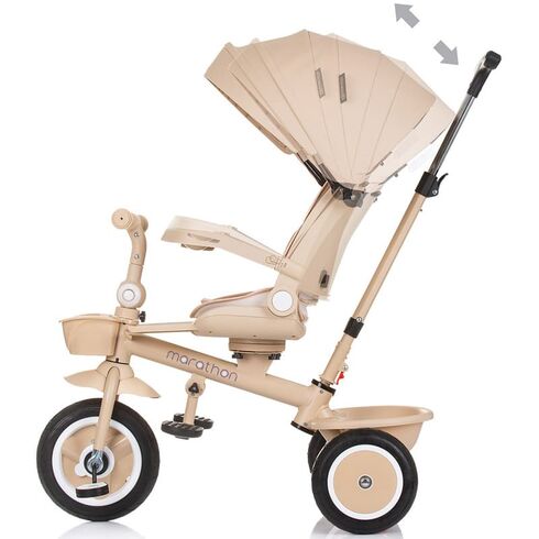 Tricicleta Chipolino Marathon macadamia, Culoare: Crem,poza 4