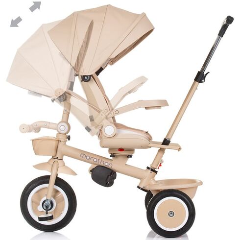 Tricicleta Chipolino Marathon macadamia, Culoare: Crem,poza 6