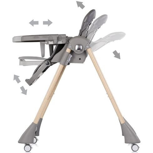 Scaun de masa Chipolino Candy Shop charcoal, Culoare: Gri,poza 5