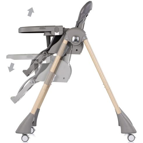 Scaun de masa Chipolino Candy Shop charcoal, Culoare: Gri,poza 4