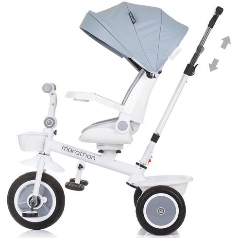 Tricicleta Chipolino Marathon ash grey, Culoare: Gri deschis,poza 4