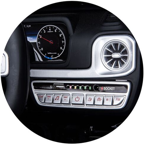 Masinuta electrica Chipolino SUV Mercedes AMG G63 cu scaun din piele si roti EVA Black, Culoare: Negru, Capacitate acumulator: 12V,poza 8