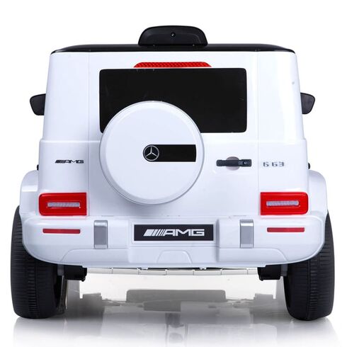 Masinuta electrica Chipolino SUV Mercedes AMG G63 cu scaun din piele si roti EVA White, Culoare: Alb, Capacitate acumulator: 12V,poza 4