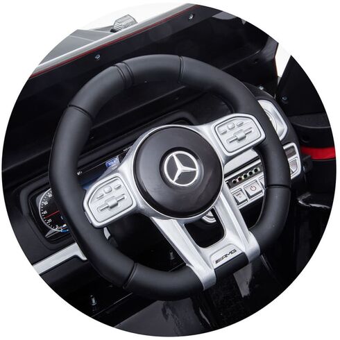 Masinuta electrica Chipolino SUV Mercedes AMG G63 cu scaun din piele si roti EVA Black, Culoare: Negru, Capacitate acumulator: 12V,poza 9