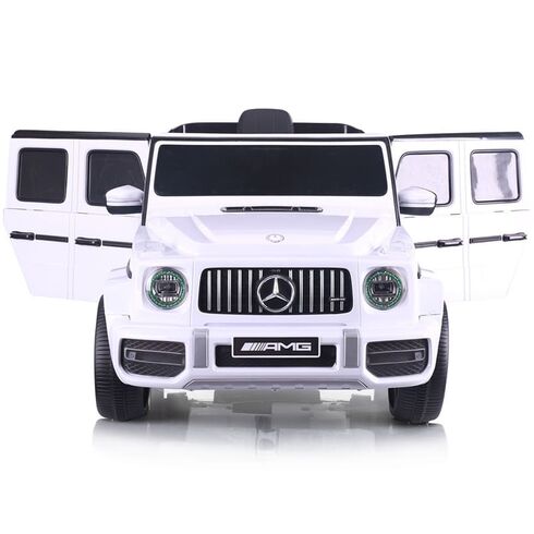 Masinuta electrica Chipolino SUV Mercedes AMG G63 cu scaun din piele si roti EVA White, Culoare: Alb, Capacitate acumulator: 12V,poza 6