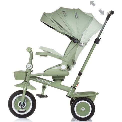 Tricicleta Chipolino Marathon pastel green, Culoare: Verde inchis,poza 4