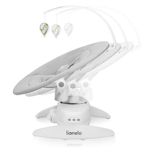 Balansoar, Lionelo, Iris, 2 in 1, Rotire 360 grade, Electric, Pana la 9 kg, Gri, Culoare: Gri,poza 5