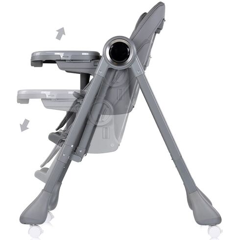 Scaun de masa si leagan electric Chipolino Master Class 2 in 1 charcoal, Culoare: Gri,poza 5