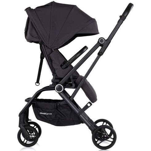Carucior sport Chipolino Go Twist cu sezut rotativ charcoal, Culoare: Negru, Model: sport - poza 4 - ExclusivMAG.ro