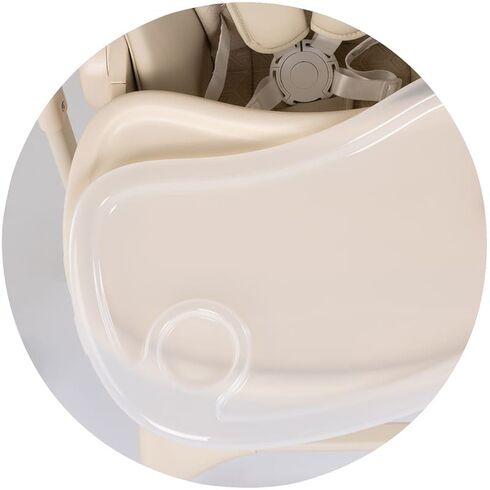 Scaun de masa si leagan electric Chipolino Master Class 2 in 1 latte, Culoare: Bej,poza 9