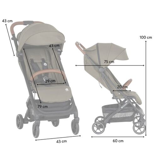 Carucior sport Petite&Mars Fly, Pana la 22 kg, 0 luni+, Verde - poza 7 - ExclusivMAG.ro