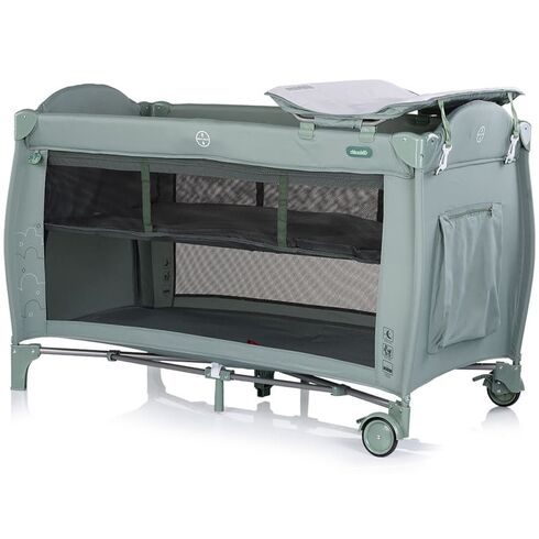 Patut pliabil Chipolino Bella matcha, Culoare: Turcoaz, Dimensiuni: 120x60 - poza 2 - ExclusivMAG.ro