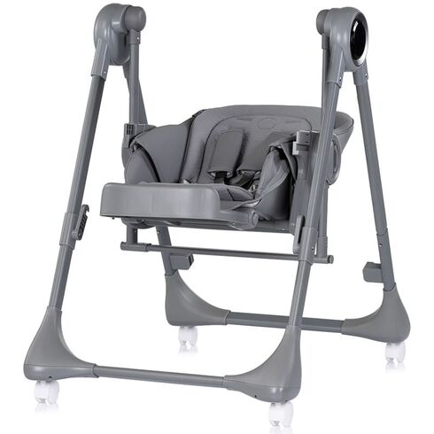 Scaun de masa si leagan electric Chipolino Master Class 2 in 1 charcoal, Culoare: Gri,poza 3