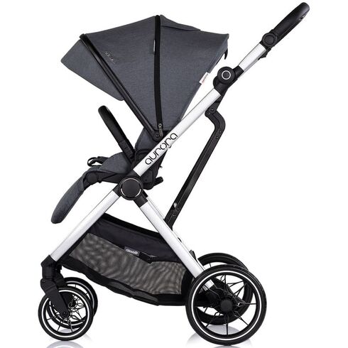Carucior Chipolino Aurora 3 in 1 charcoal, Culoare: Gri, Model: 3 in 1 - poza 6 - ExclusivMAG.ro