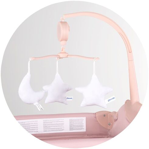 Patut pliabil Chipolino Bella powder pink, Culoare: Roz, Dimensiuni: 120x60 - poza 5 - ExclusivMAG.ro
