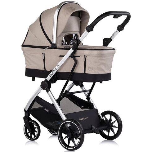 Carucior Chipolino Aurora 3 in 1 latte, Culoare: Crem, Model: 3 in 1 - poza 2 - ExclusivMAG.ro