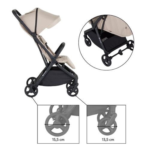 Carucior sport, Petite&Mars, Flip, Pana la 22 kg, 0 luni+, Bej, Culoare: Bej, Model: sport - poza 6 - ExclusivMAG.ro