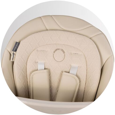 Scaun de masa si leagan electric Chipolino Master Class 2 in 1 latte, Culoare: Bej,poza 12