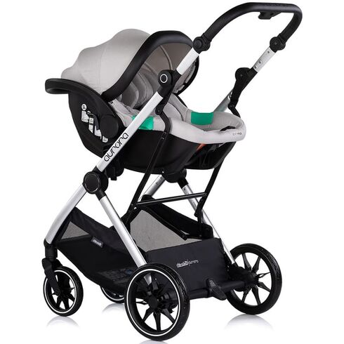 Carucior Chipolino Aurora 3 in 1 platinum, Culoare: Gri deschis, Model: 3 in 1 - poza 10 - ExclusivMAG.ro