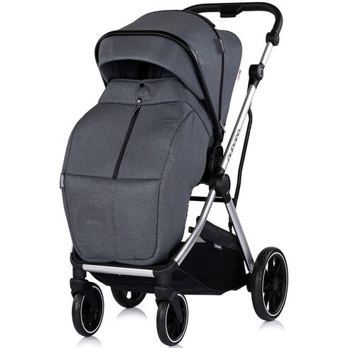 Carucior Chipolino Aurora 3 in 1 charcoal, Culoare: Gri, Model: 3 in 1 - poza 5 - ExclusivMAG.ro