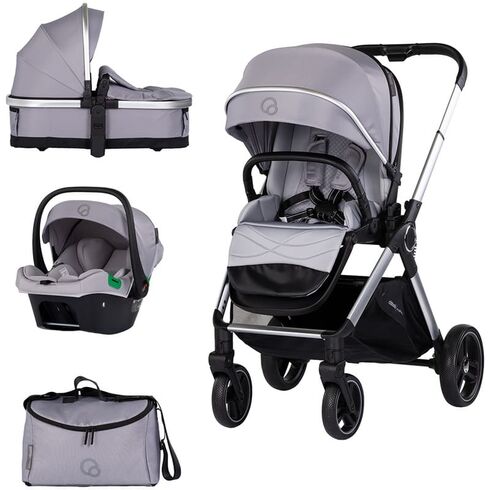 Carucior Chipolino Euphoria 3 in 1 platinum, Culoare: Gri, Model: 3 in 1