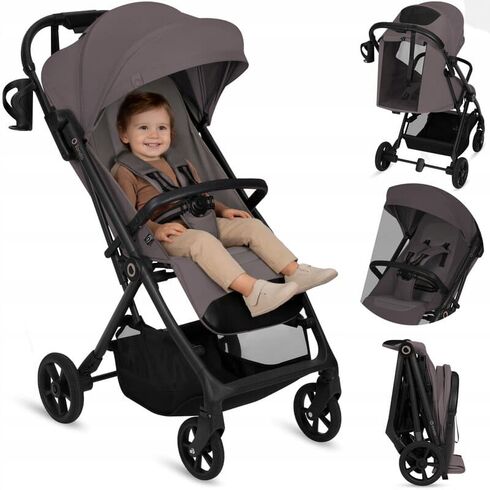 Carucior sport, Lionelo, Tansi, Pliere automata, Ultracompact, 6-48 luni, Sustine 22 kg, Bej Taupe, Culoare: Bej, Model: sport - poza 2 - ExclusivMAG.ro