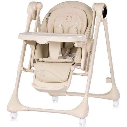 Scaun de masa si leagan electric Chipolino Master Class 2 in 1 latte, Culoare: Bej,poza 2