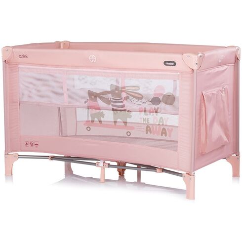 Patut pliabil Chipolino Ariel powder pink, Culoare: Roz, Dimensiuni: 120x60 - poza 2 - ExclusivMAG.ro