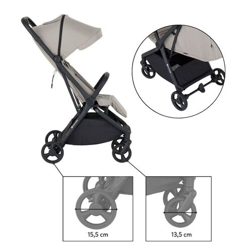 Carucior sport, Petite&Mars, Flip, Pana la 22 kg, 0 luni+, Gri, Culoare: Gri, Model: sport - poza 6 - ExclusivMAG.ro